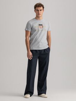 GANT - Men Grey Printed Regular Crew T-shirt