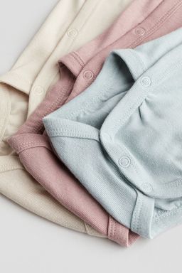 H&M - Pink 5-Pack Wrapover Bodysuits