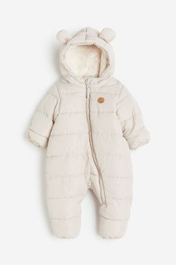 H&M - Beige Pile-Lined Snowsuit