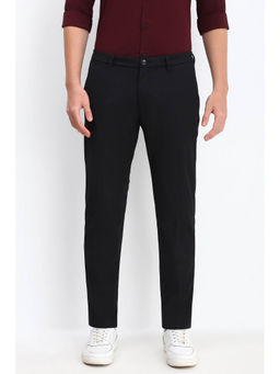 Allen Solly - Men Black Regular Fit Solid Casual Trousers