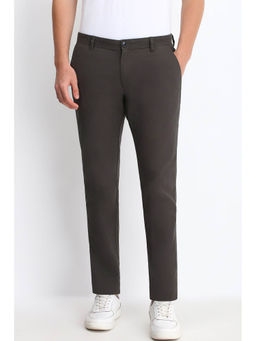 Allen Solly - Men Grey Slim Fit Solid Casual Trousers