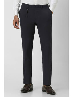Van Heusen - Men Grey Solid Slim Fit Chinos Trousers
