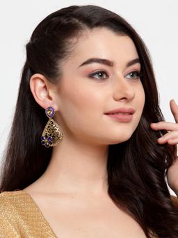 Anika's Creations - Designer Blue Dangle Earrings