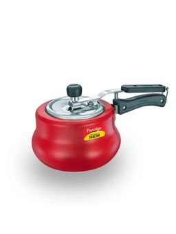 Prestige - Nakshatra Duo Plus Svachh Aluminium Spillage Control Handi Pressure Cooker 2L Red