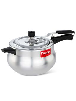 Prestige - Nakshatra Plus Svachh Aluminium Spillage Control Handi Pressure Cooker 5L Silver