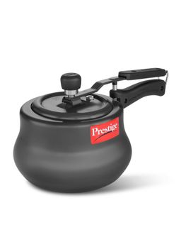 Prestige - Nakshatra Plus Svachh Hard Anodised Spillage Control Handi Pressure Cooker 3L Black