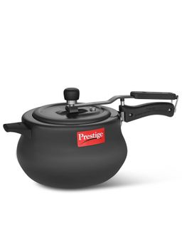 Prestige - Nakshatra Plus Svachh Hard Anodised Spillage Control Handi Pressure Cooker 5L Black