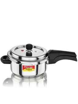 Prestige - Deluxe Alpha Svachh Stainless Steel Induction Compatible Pressure Cooker 3L Silver