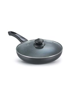 Prestige - Deluxe Granite Non-stick Round Base Fry Pan with Lid 28cm 3L Black