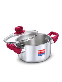 Prestige - Platina Popular Stainless Steel Impact Forged Bottom Casserole Lid 24cm/5.5L Silver