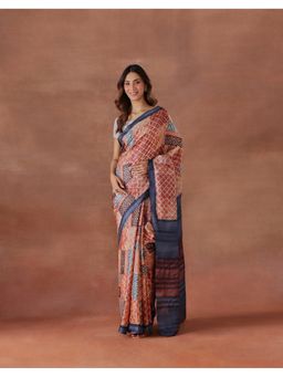 Fabindia - Women Brown Silk Saree without Blouse