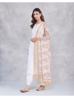 Fabindia - Yellow Cotton Silk Dupatta