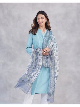 Fabindia - Natural Cotton Silk Beige Dupatta