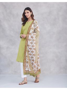 Fabindia - Natural White Cotton Dupatta