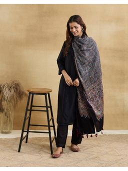Fabindia - Indigo Viscose Blend Ajrakh Printed Dupatta