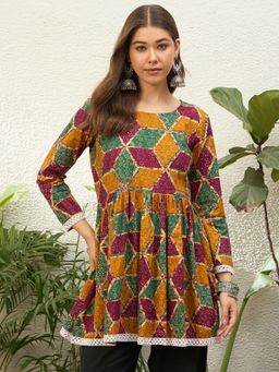 InWeave - Women Wine Printed Kurti