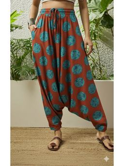 InWeave - Rust Round Printed Harem Pant