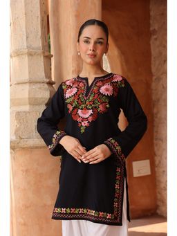 HOUSE OF KARI - Women Black Embroidered Kurta