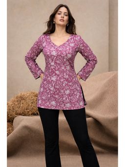 Aarsi - Women Purple Printed Kurti