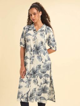 VISMAY - Women Ivory Floral Kurta