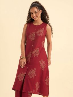 VISMAY - Women Red Floral Kurta