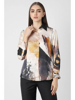 Van Heusen - Women Multi-Color Print Long Sleeves Casual Shirt