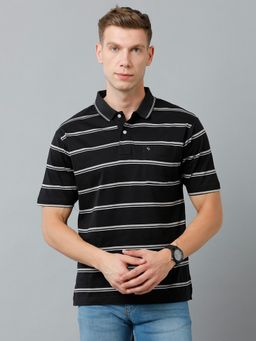 Classic Polo - Cotton Half Sleeves Authentic Fit Collar Black Polo T-shirt