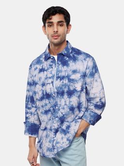 The Souled Store - Tie Dye Blue Men Relaxed Shirts