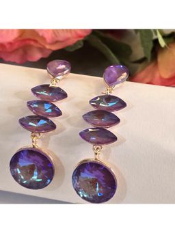 Dkane Designs - Women Lavender Alloy Earrings