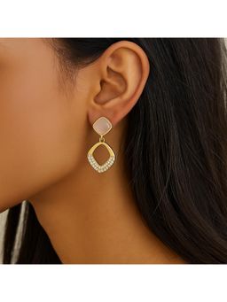 Dkane Designs - Women Off White Stainless Steel Earrings