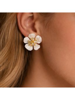 Dkane Designs - Women White Alloy Earrings
