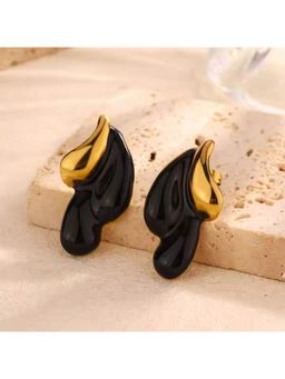 Dkane Designs - Women Black Stainless Steel Earrings