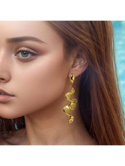 Dkane Designs - Women Gold Stainless Steel Earrings