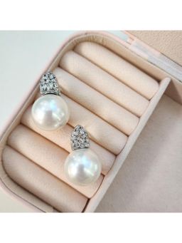 Dkane Designs - Women White Stainless Steel Earrings