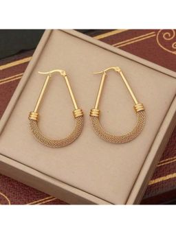 Dkane Designs - Women Gold Stainless Steel Earrings