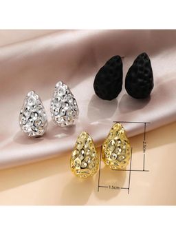 Dkane Designs - Women Multi-Color Stainless Steel Earrings (Pack of 3)