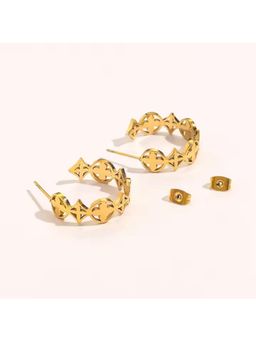 Dkane Designs - Women Gold Stainless Steel Earrings