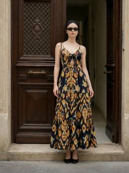 ZUMMER - Women Black Viscose Dress