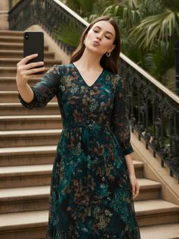 ZUMMER - Women Blue Polyester Dress