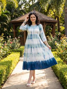 ZUMMER - Women White Viscose Rayon Dress
