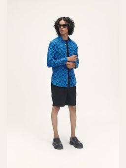 TERRA LUNA - Titan Blue Hand Block Printed Shirt