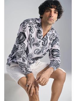 TERRA LUNA - Glen Black Khadi Pop Over Shirt