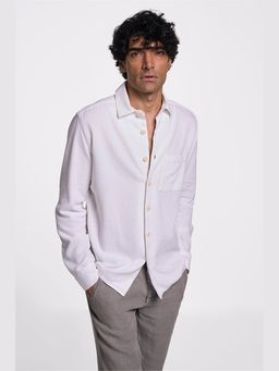 TERRA LUNA - Alto White Khadi Solid Shirt