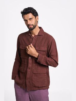 TERRA LUNA - Felis Linen Brown Traveller Jacket