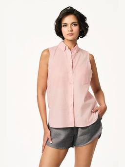 TERRA LUNA - Ella Pink Solid Shirt