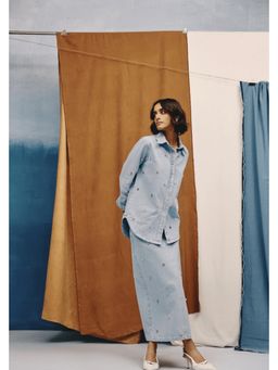 quietBold - Lumen Studded Blue Denim Shirt