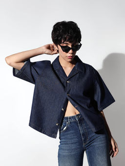 ONLY - Blue Solid Shirt