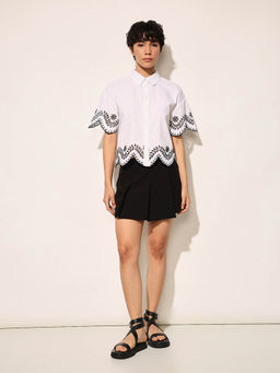 ONLY - White Embroidered Shirt