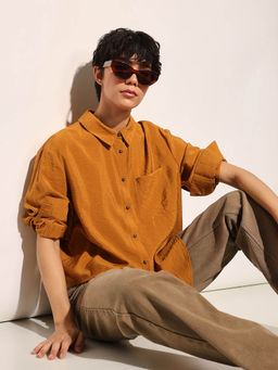 ONLY - Brown Solid Shirt