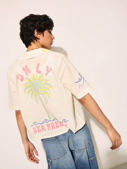 ONLY - White Abstract Shirt